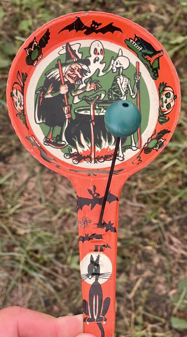 Early Small 8” Halloween Noisemaker Witch Noisemaker Halloween Witch Fantastic