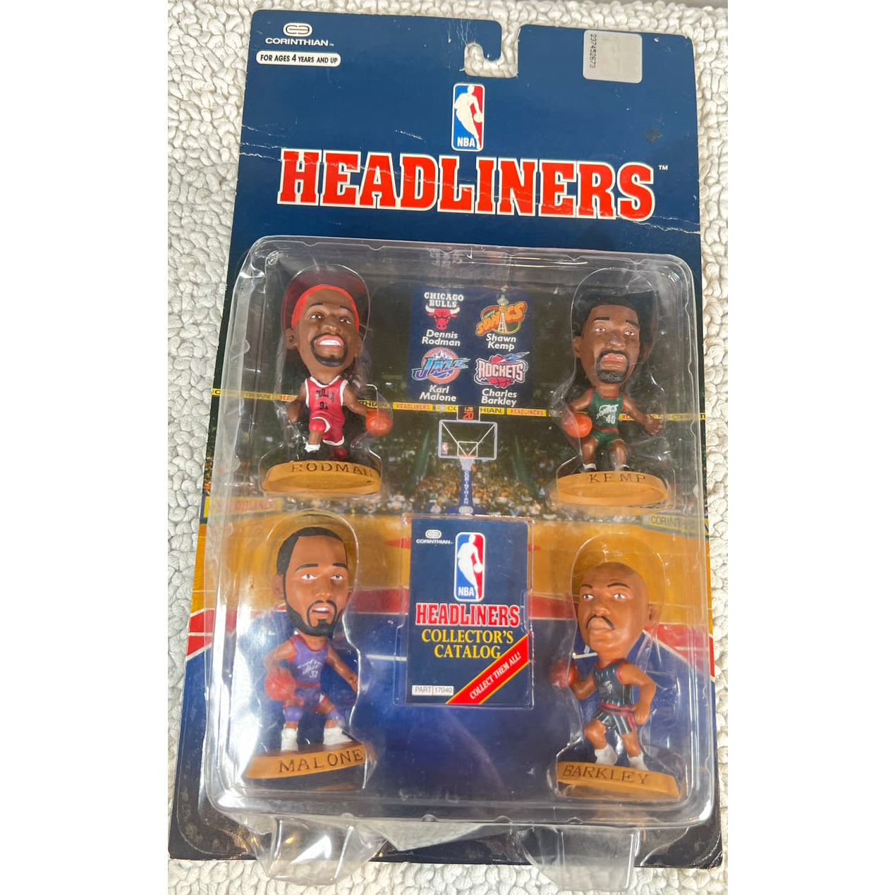 NBA Headliners Collection by Corinthian Set of 4 inc. Rodman Barkley Malone Kemp