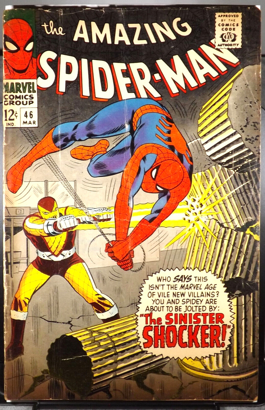 AMAZING SPIDER-MAN #46 VG+ 1st Appearance Shocker 1967 MCU Marvel Comics