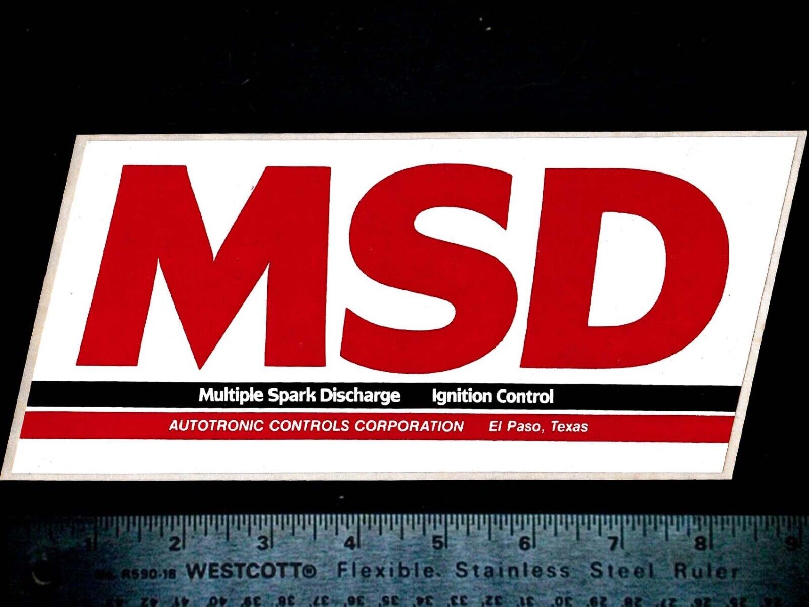 MSD Multiple Spark Discharge Ignition - Original Vintage Racing Decal/Sticker