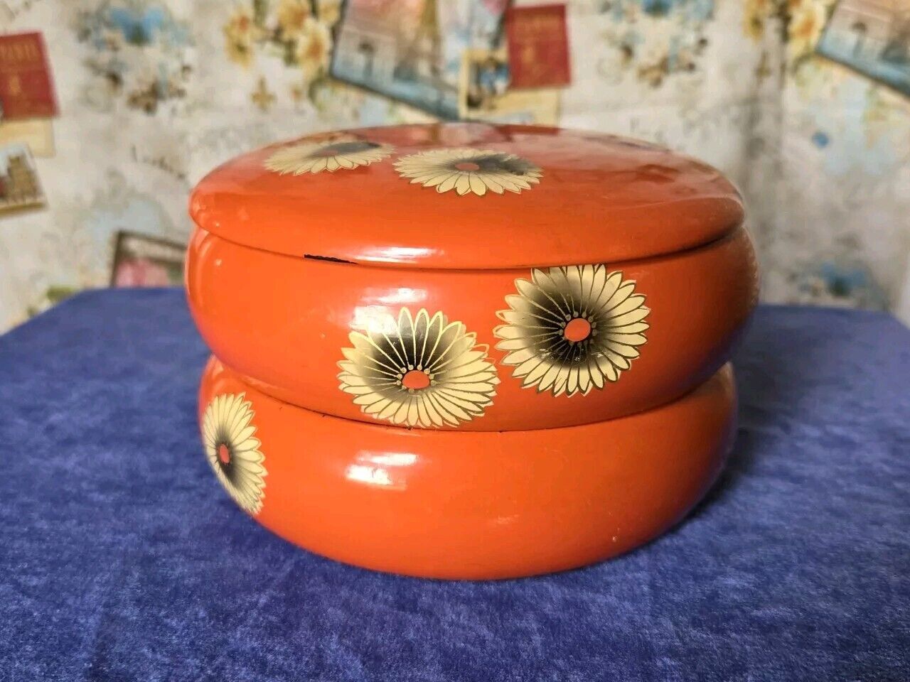 Vintage Japanese Lacquer Jewelry Trinket Box