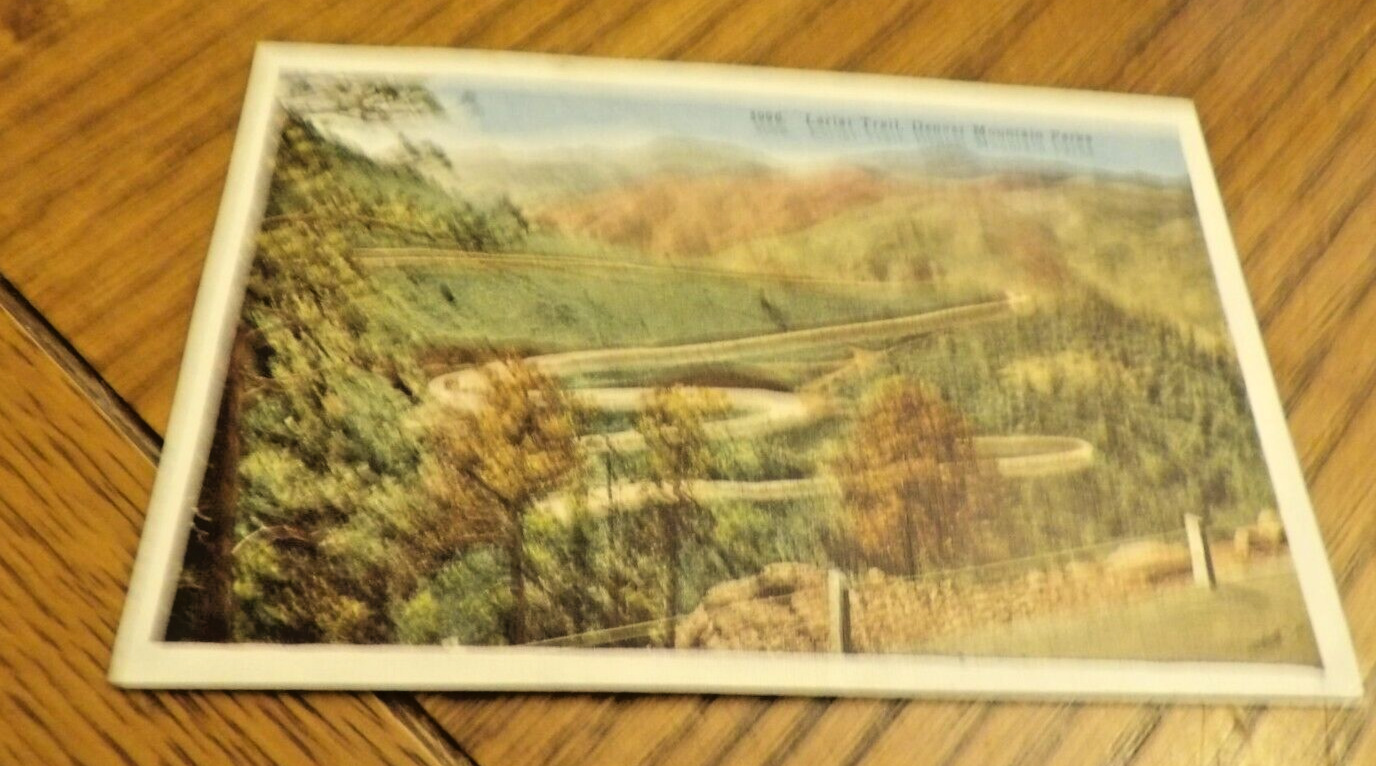 Lariat Trail, Denver Mountain Parks, CO, Pre-Linen Postcard