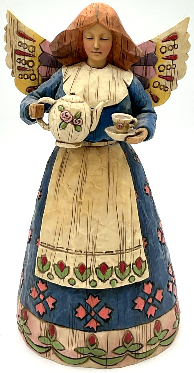 2002 Jim Shore Angel of Hospitality Figurine 108919 Heartwood Creek Teapot Tea  