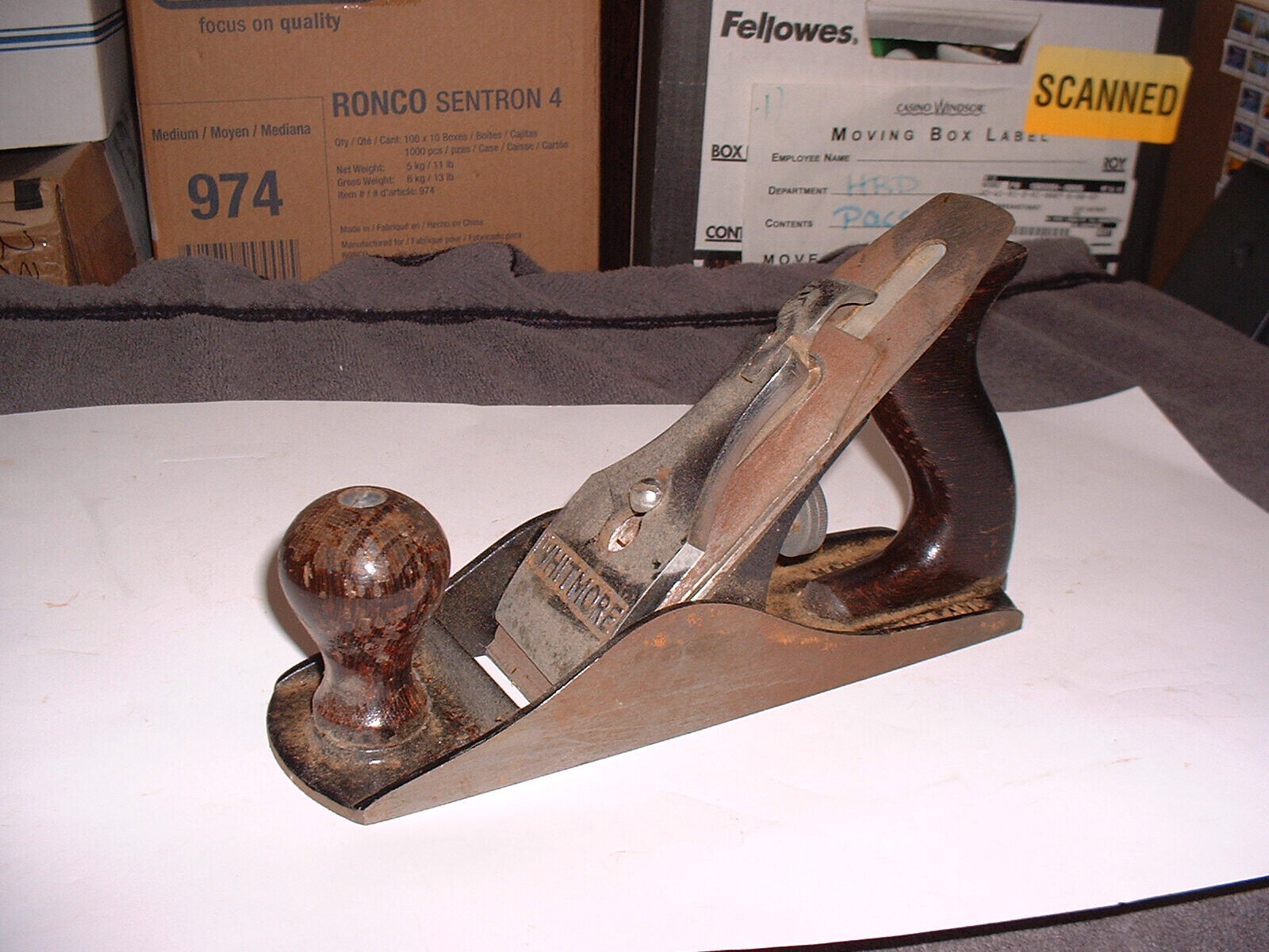 VINTAGE WHITMORE HAND PLANE SIZED No.4 MADE IN ENGLAND CARPENTRY TOOL