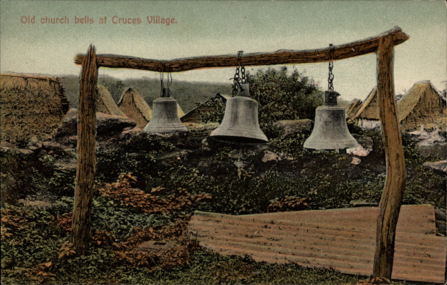 Panama Old church bells at Cruces Village ~ postcard sku767