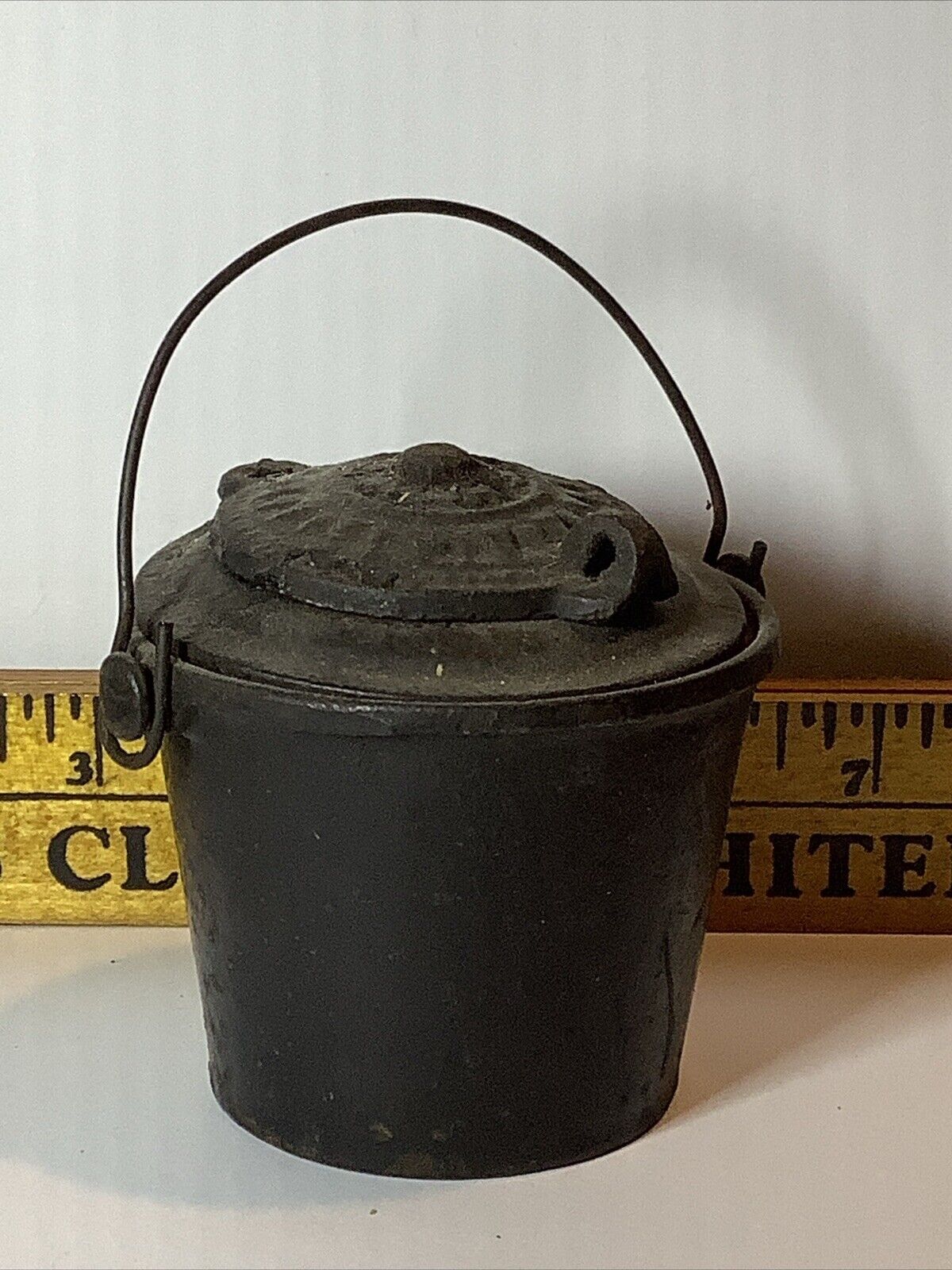 Antique Small Cast Iron  Glue Double Pot Early 1900s