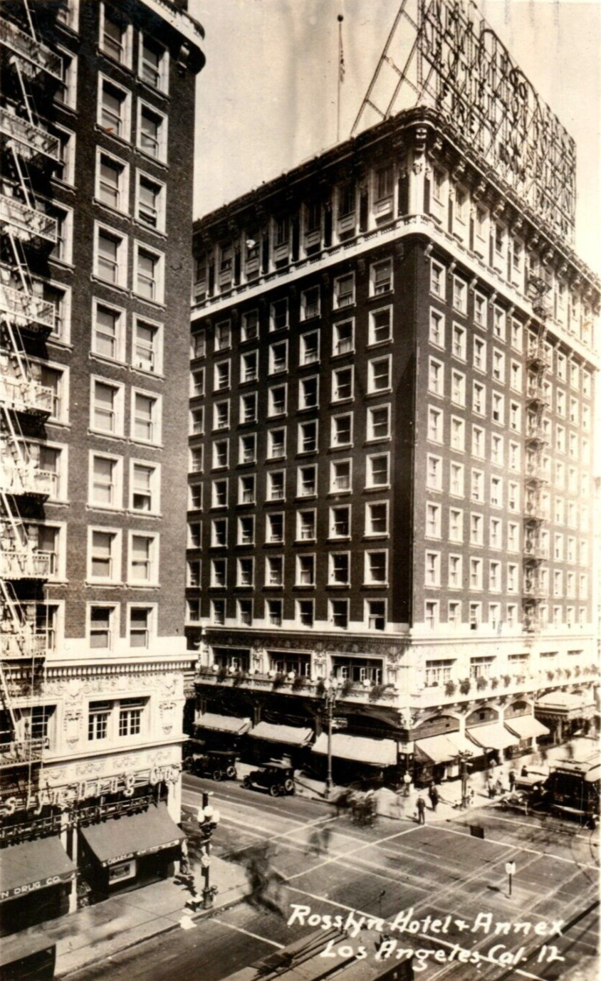 1927 Hotel Rosslyn Annex Los Angels California Historical RPPC