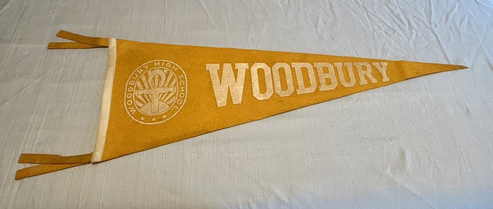 Woodbury High School New Jersey Pennant Thundering Herd - Early 1950s 29” To Tip