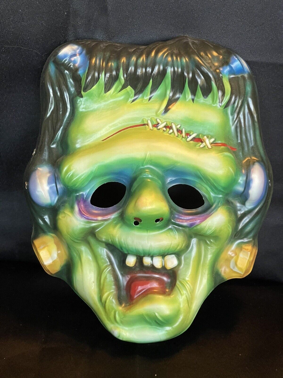 Vintage Frankenstein Hallmark Halloween Plastic Mask