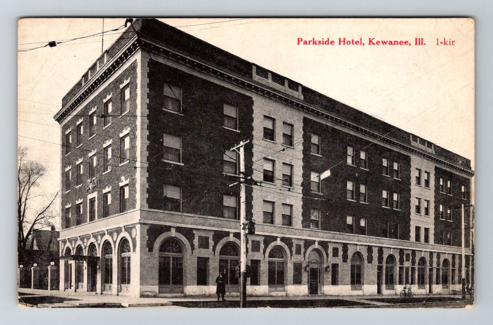 Kewanee, IL-Illinois, Parkside Hotel Advertising Antique, Vintage Postcard