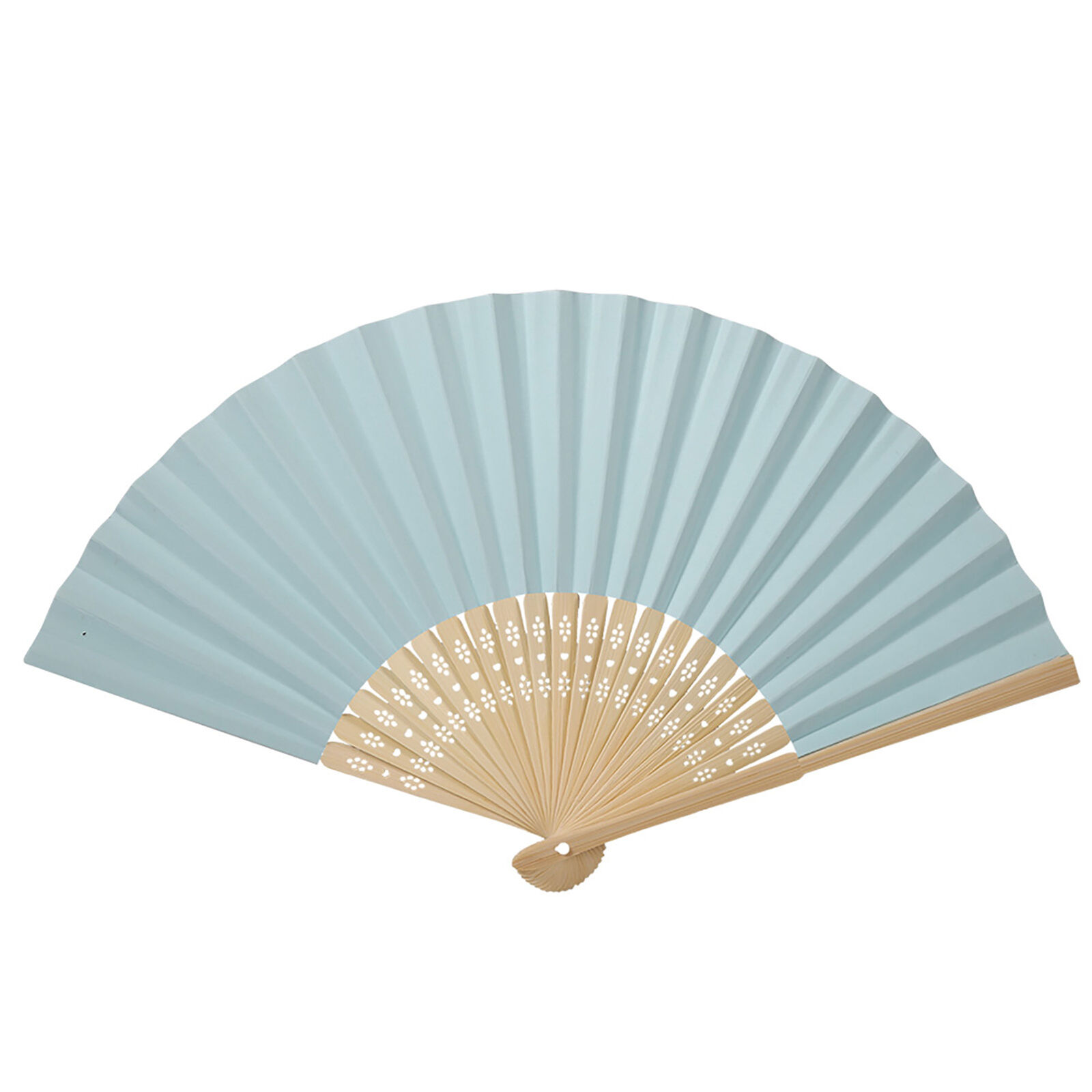 Folding Bamboo Ribs Fan DIY Blank Paper Fan Wedding Shower Party Decor Chinese 1