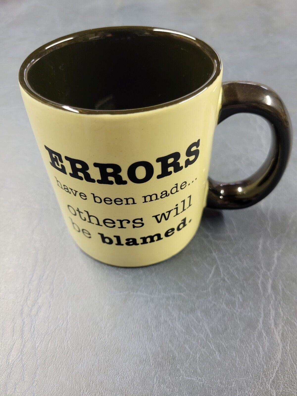 Russ Berrie: Errors Have Been Made... Others Will Be Blamed Cafe Mug MYOB Office