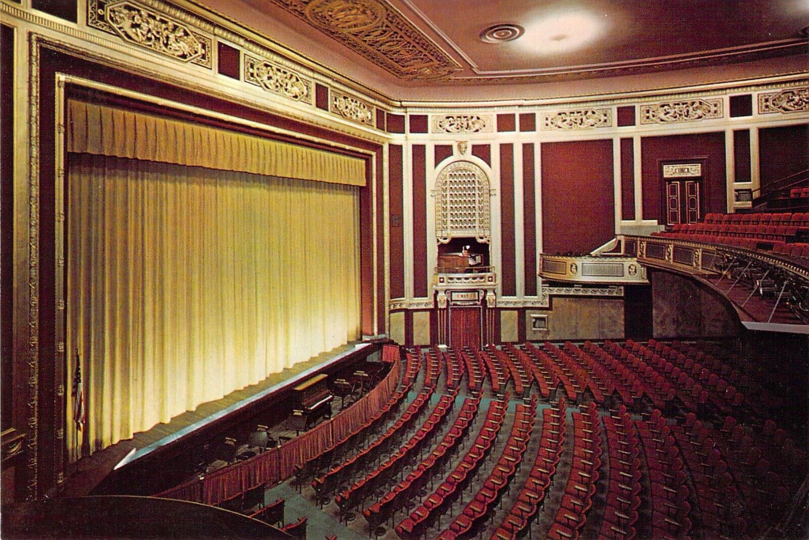 1966 MI Detroit Institute of Arts DIA Auditorium Theatre MINT 4x6 postcard CT36