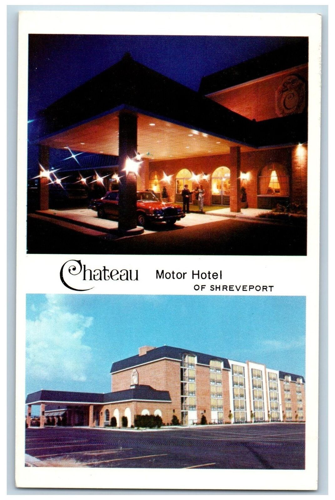 Shreveport Louisiana LA Postcard Chateau Motor Hotel Building Exterior c1960\'s