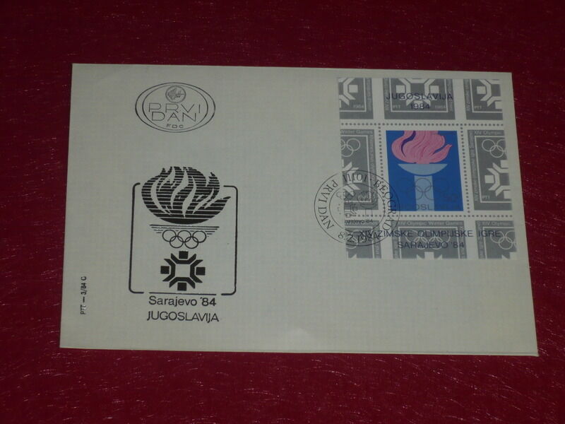 [Coll.j. Domard Sport] Xive Olympic Winter Games Sarajevo 84 Flamme Stamps