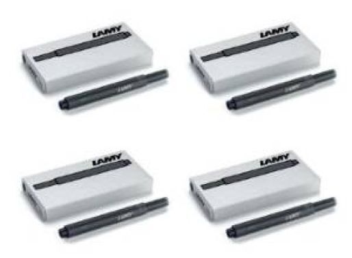 Lamy Black T10 Fountain Pen Ink Cartridges 4 Packs (LAM-T10-BLK4PAC)