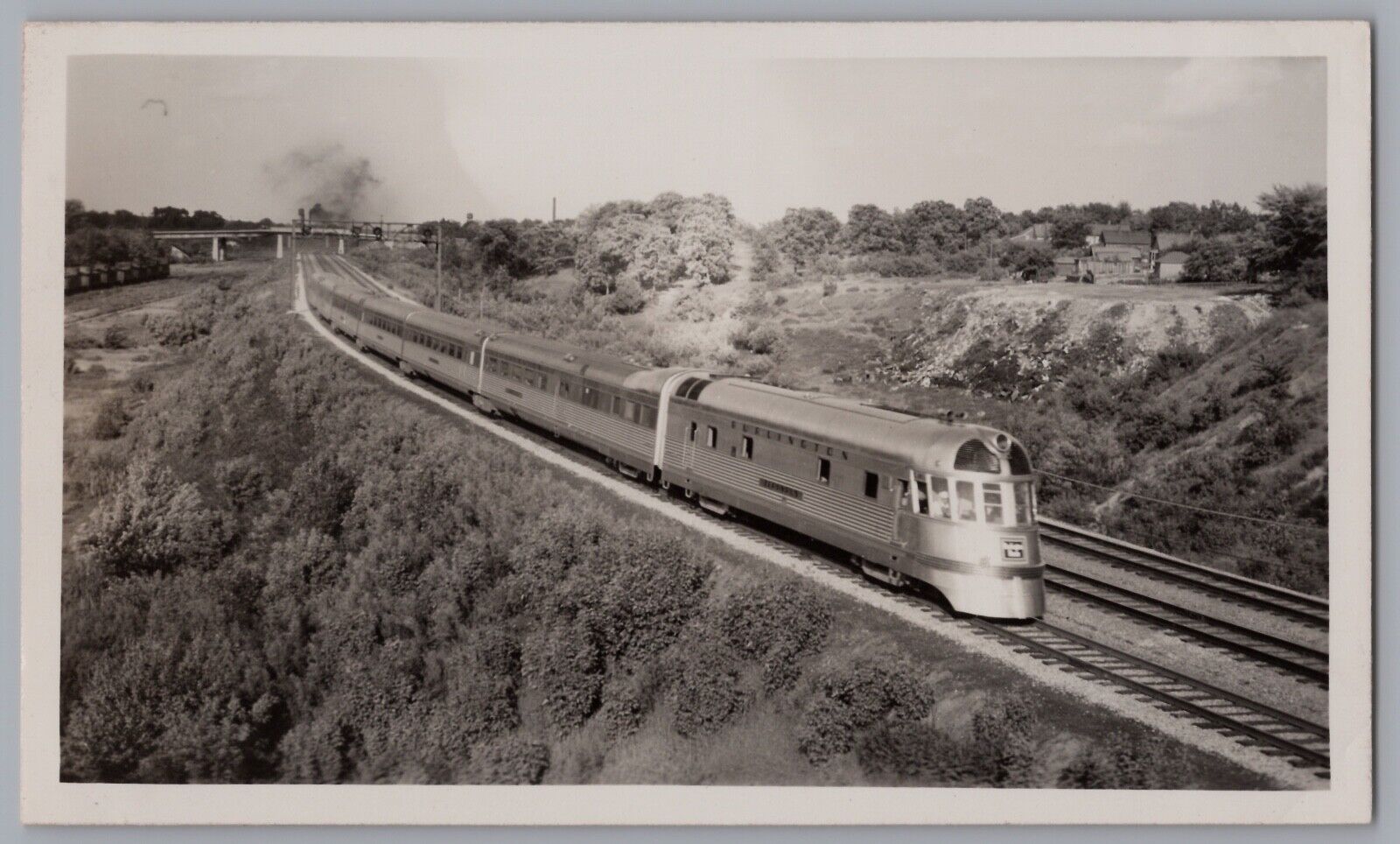 Railroad Photo - Burlington Route Twin City zephyr Passenger Train 1937 Aurora
