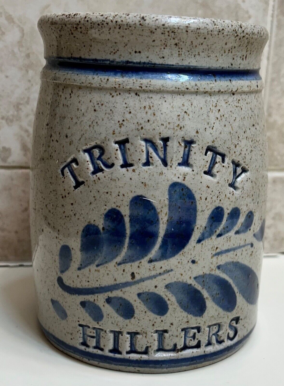 Washington, PA. Trinity High School Stoneware Jar. c1970\'s. TRINITY HILLERS. NoR