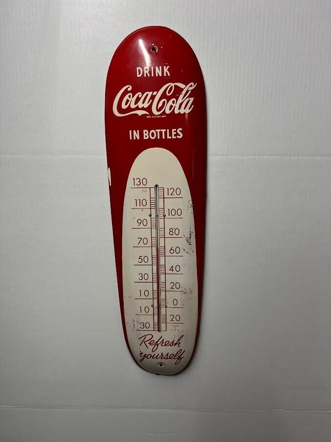Vintage 1950\'s Coca-Cola Cigar Thermometer