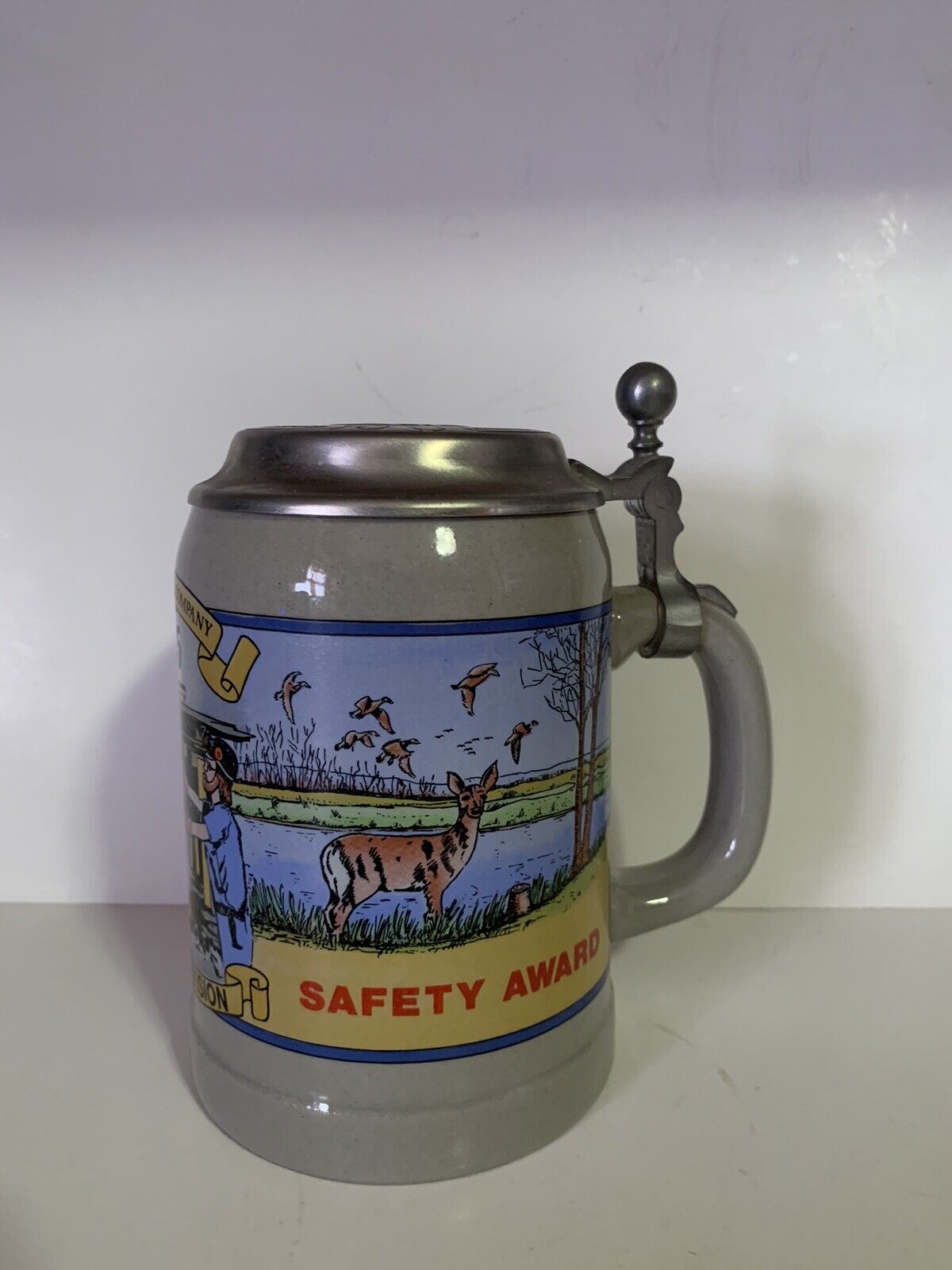 PEABODY COAL  SAFETY AWARD 1985 ILLINOIS DIVISION LIDDED STEIN #2 of 4
