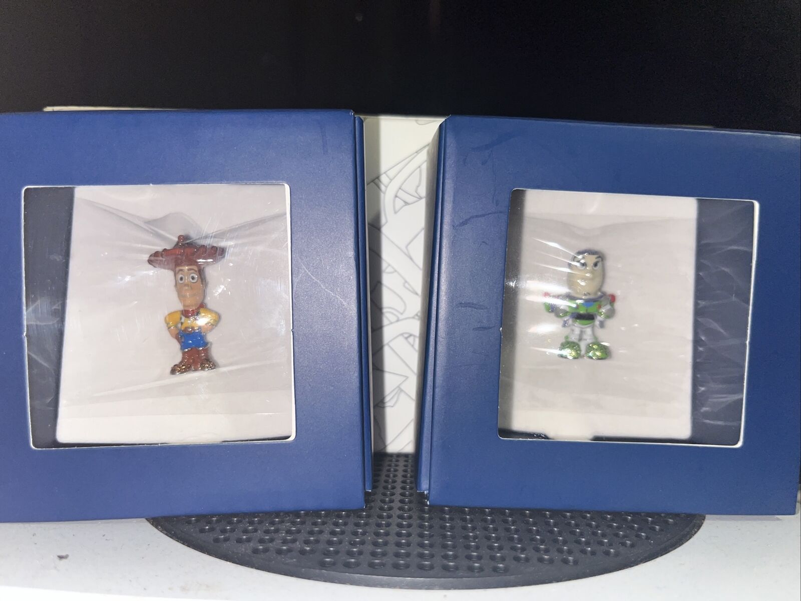 Tokyo Disneysea Mini Buzz Lightyear And Woody From Toy Story Glass Collectible 