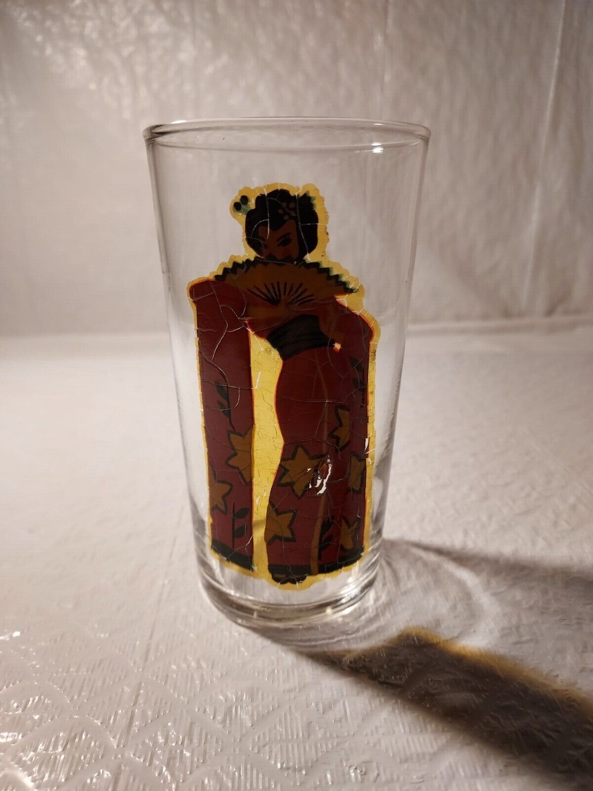 Rare Vintage Peekaboo Pinup Girls Nude Drinking Glass Risqué