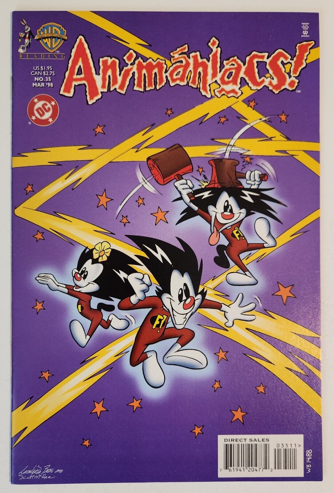 Animaniacs #35 (1998, DC) NM- 1st App Freakazoid WB Animated HTF