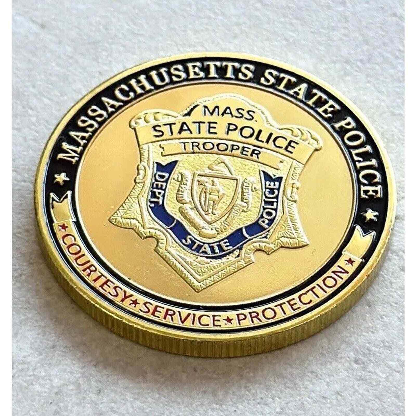 MASSACHUSETTS MA MASS STATE POLICE Officer Trooper Challenge Coin