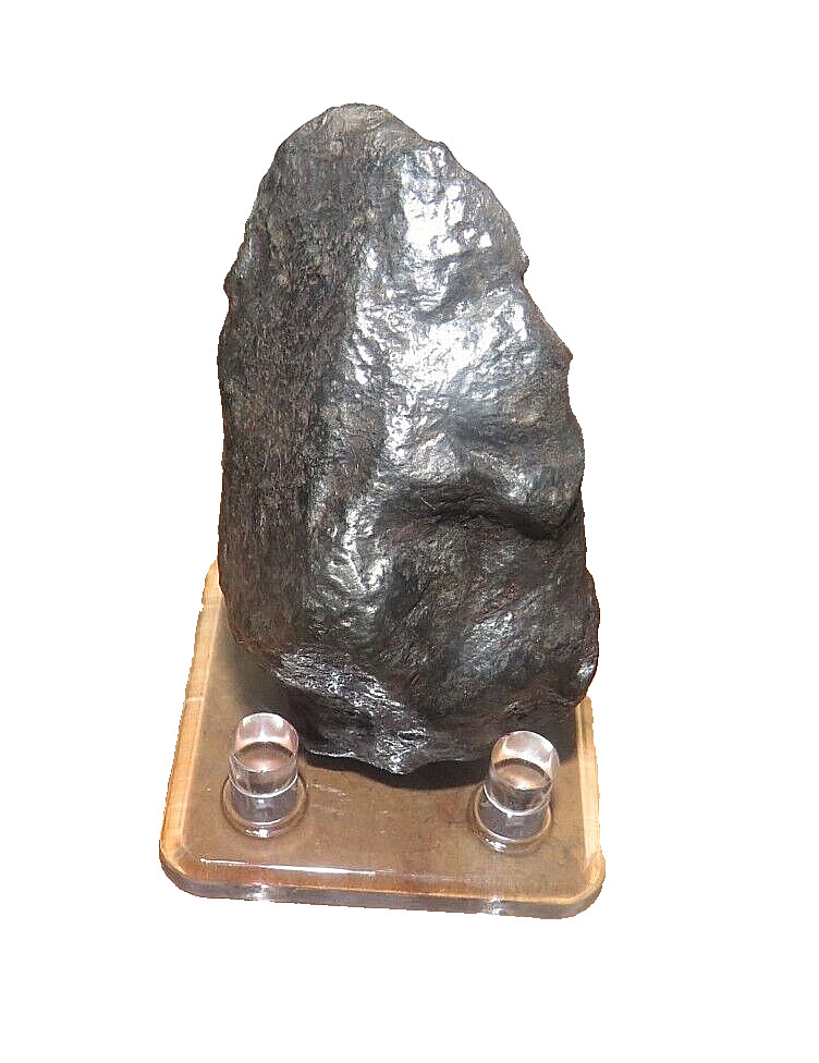 270 GM. Egypt Gebel Kamil Iron meteorite complete individual W/ STAND; RARE;