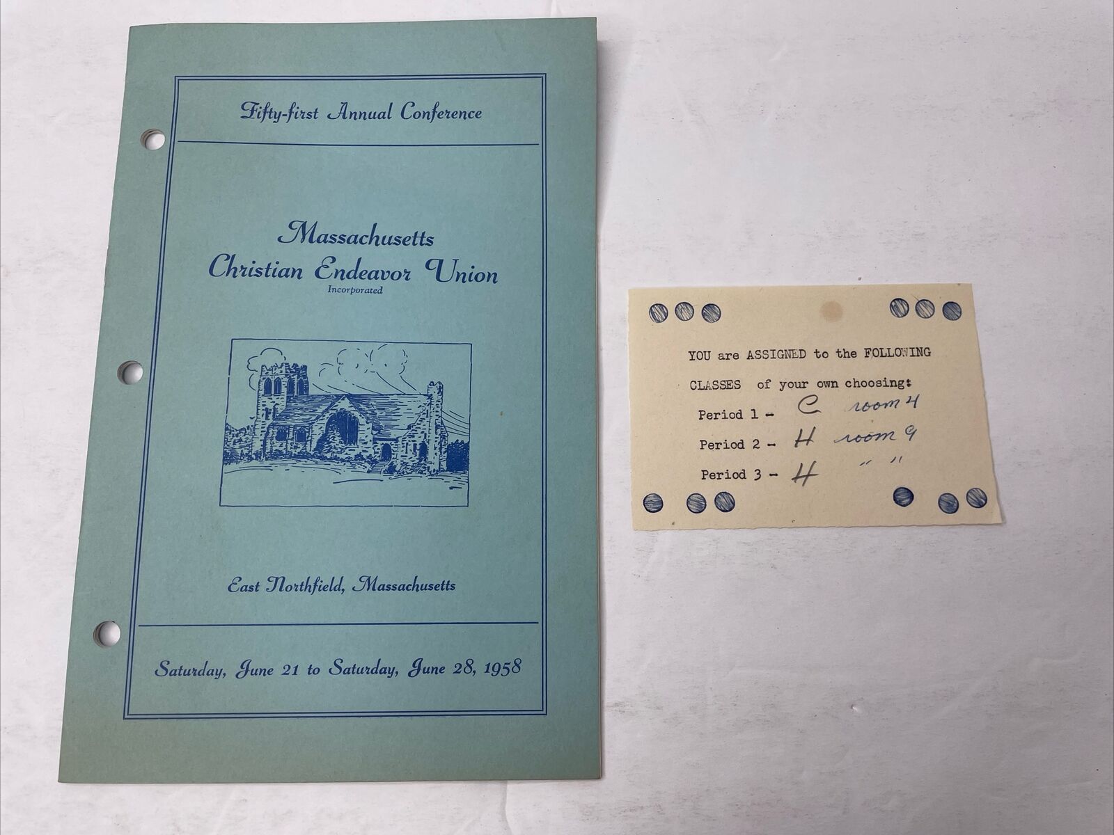 Massachusetts Christian Endeavor Union 51st Annual Conference Program 1958