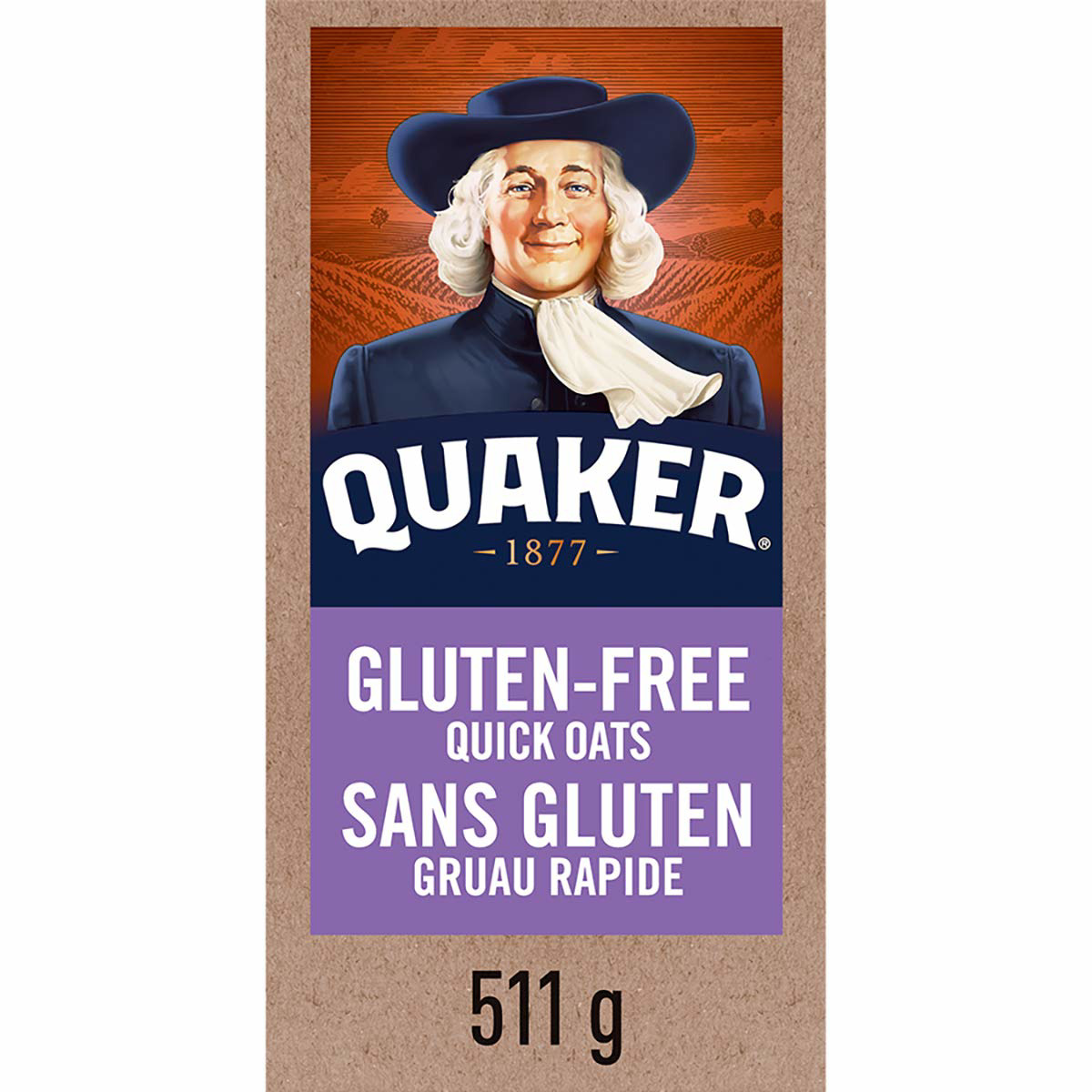 Instant Quaker Oats Quaker Gluten-Free Quick Oats, 511g - Imported from Canada