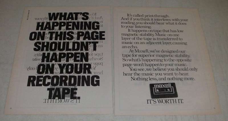 1981 Maxell Cassette Tapes Ad - What\'s Happening on This Page