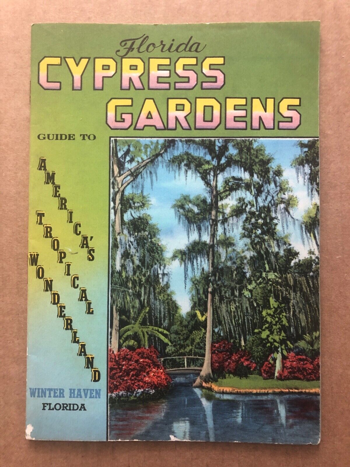 1949 FLORIDA CYPRESS GARDENS Guide Book Tropical Wonderland Winter Haven Fl