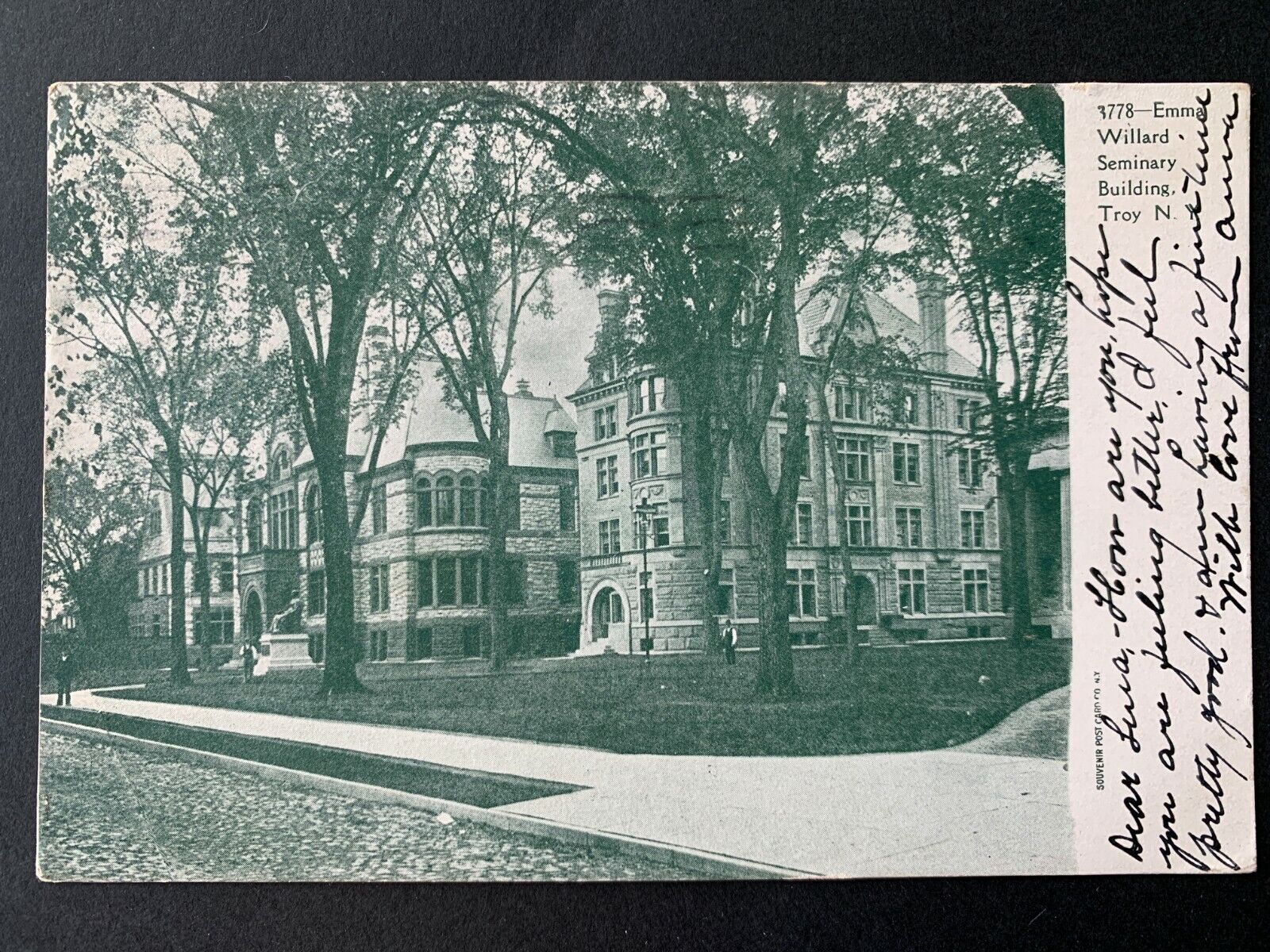 Postcard Troy NY - c1900s View of Emma Willard Seminary