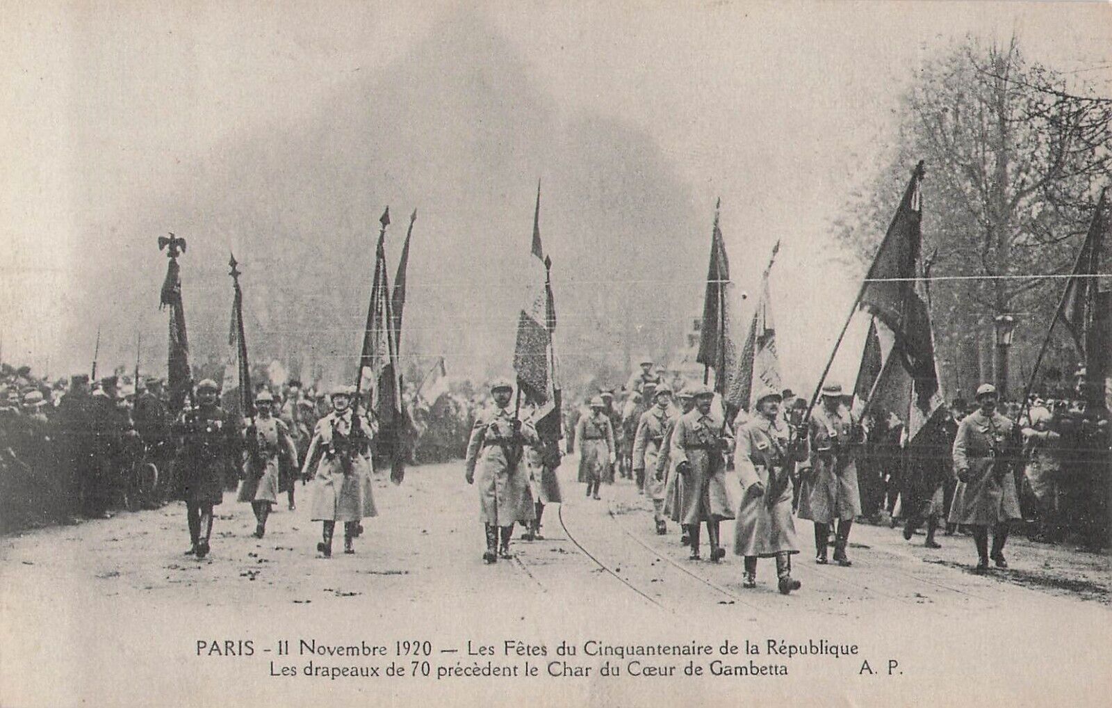 75 PARIS FIFTENNIAL REPUBLIC NOVEMBER 1920 FLAGS
