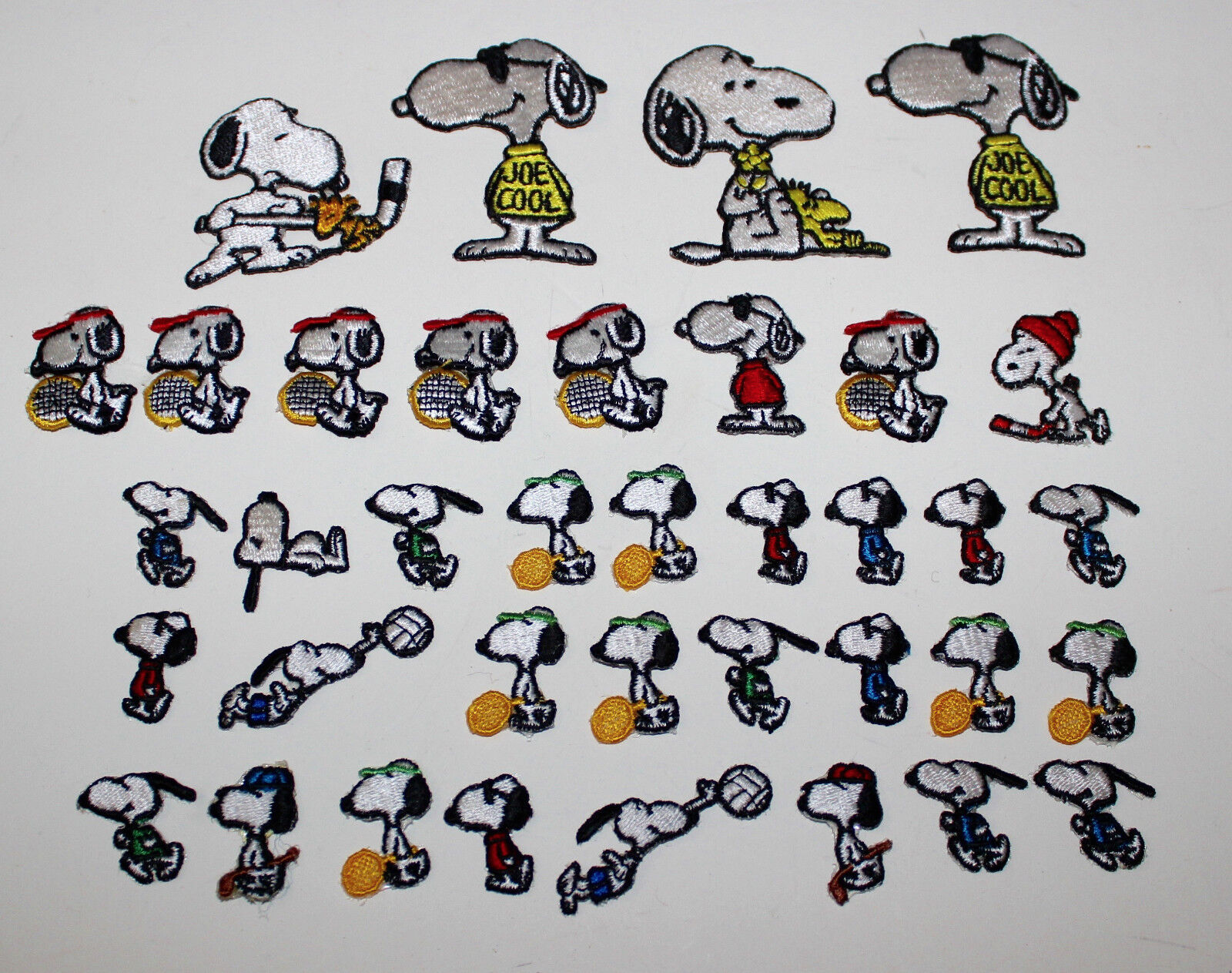 Peanuts Gang Snoopy sports theme lot of 37 patches vintage 