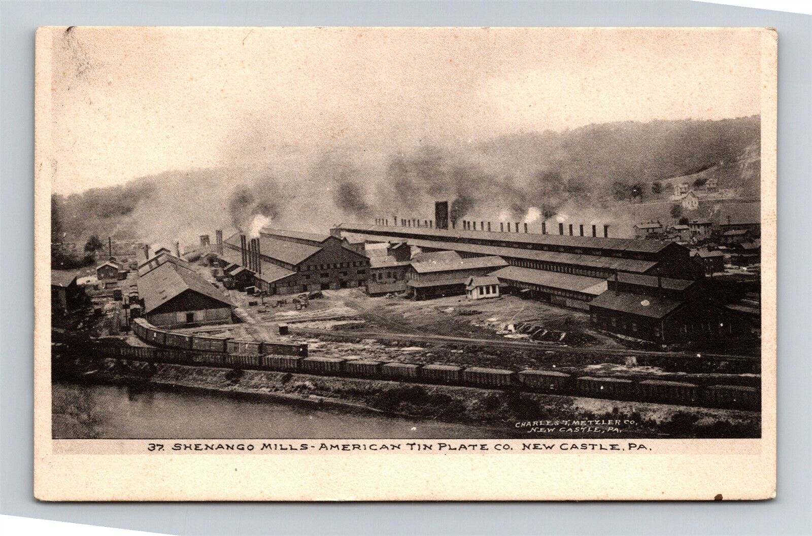 Postcard PA New Castle Pennsylvania Shenango Mills American Tin Plate c1910s S25