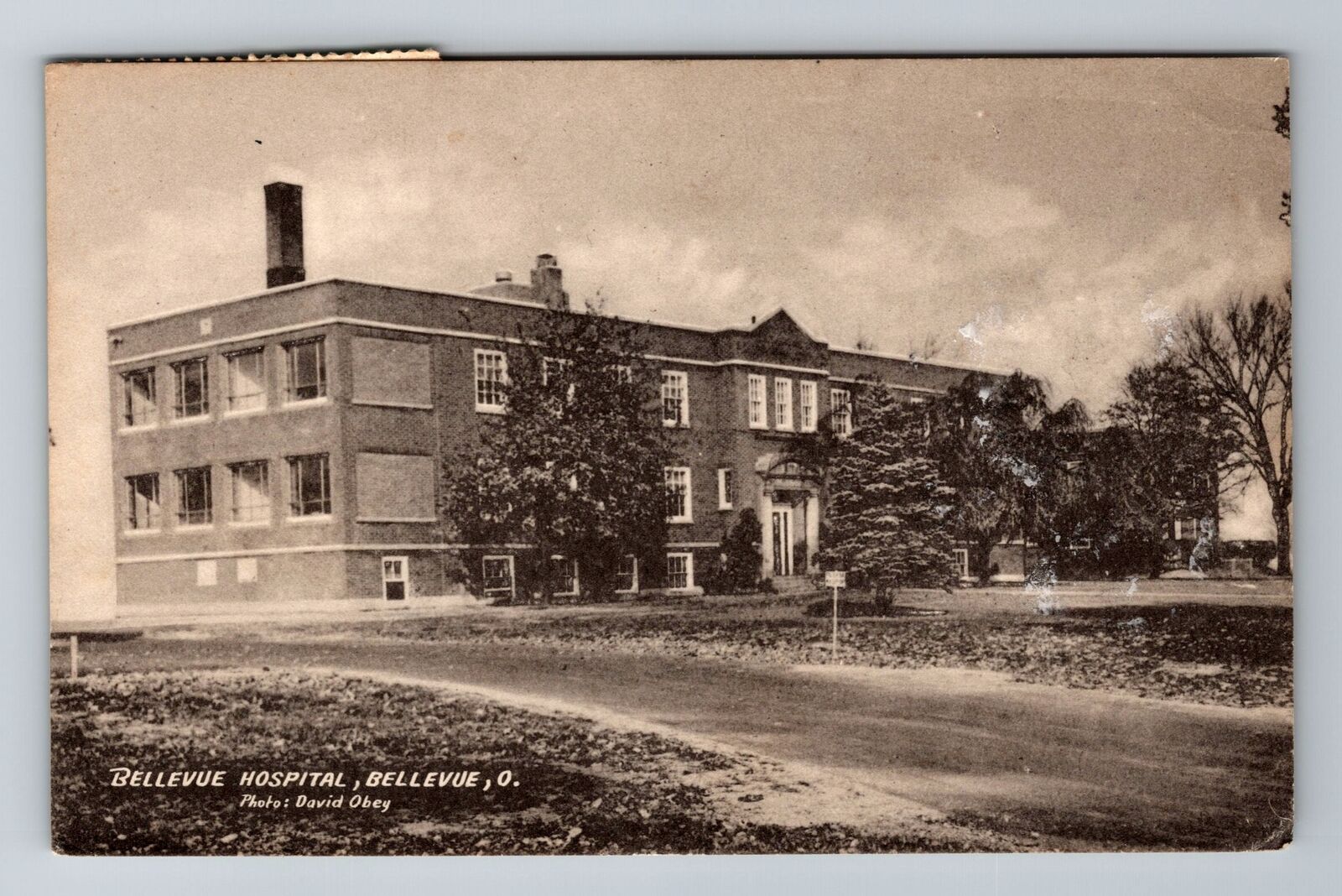 Bellevue OH-Ohio, Bellevue Hospital, Antique, Vintage Postcard