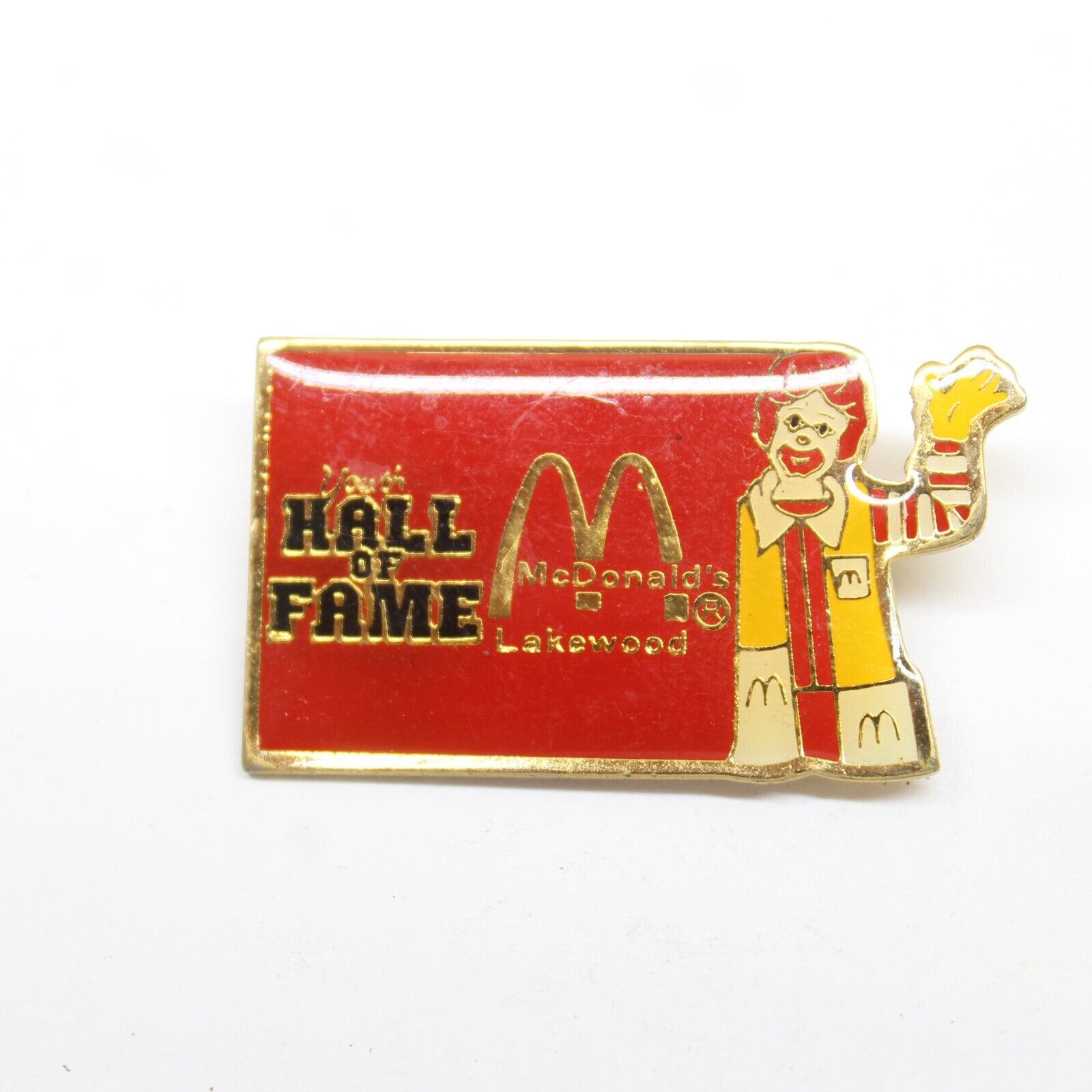 Youth Hall of Fame McDonald\'s Lakewood Ronald Pin Lapel Enamel Collectible Award