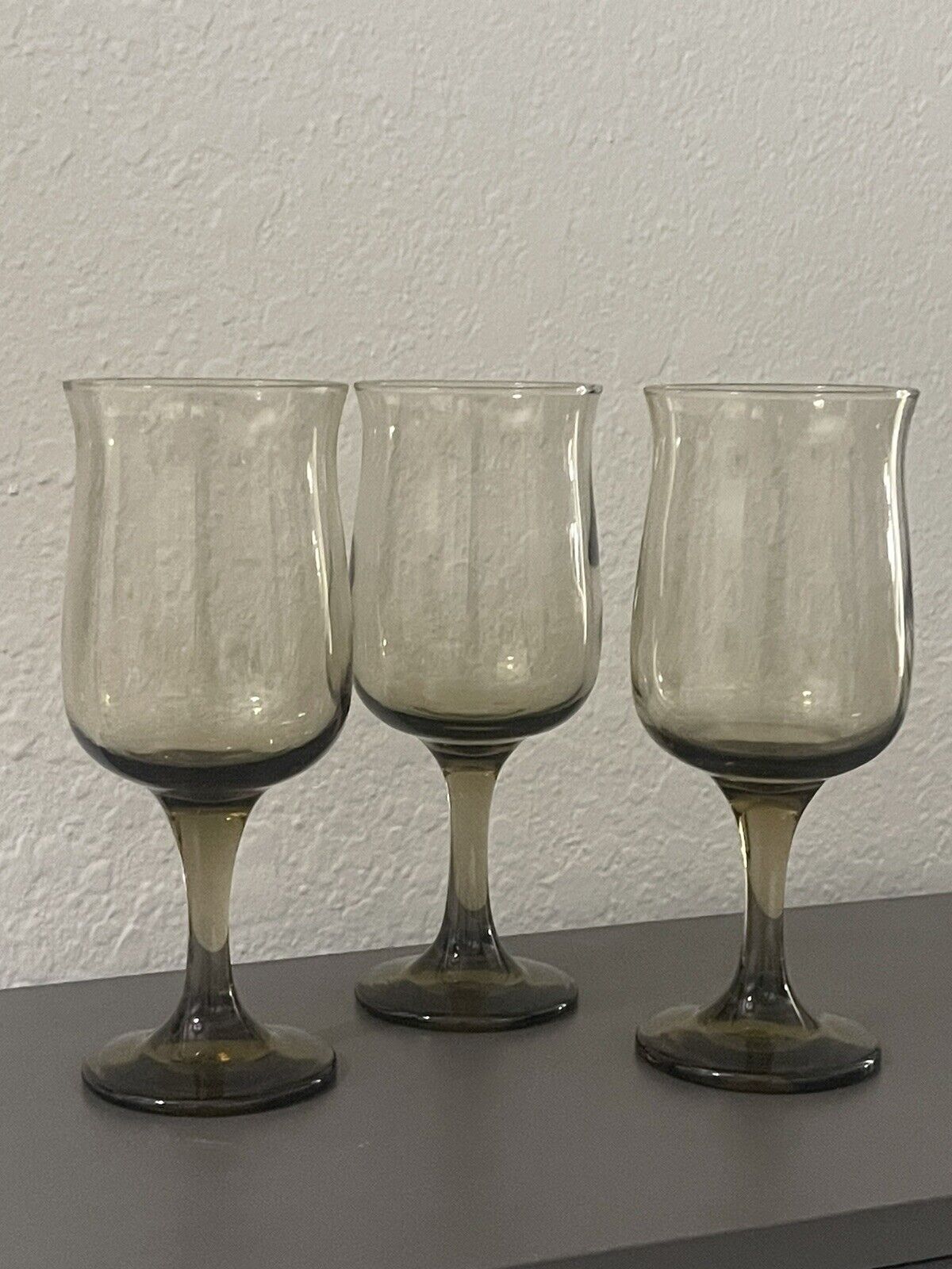 (3) Vintage Libby Wine Glasses- Casual Dining Decor