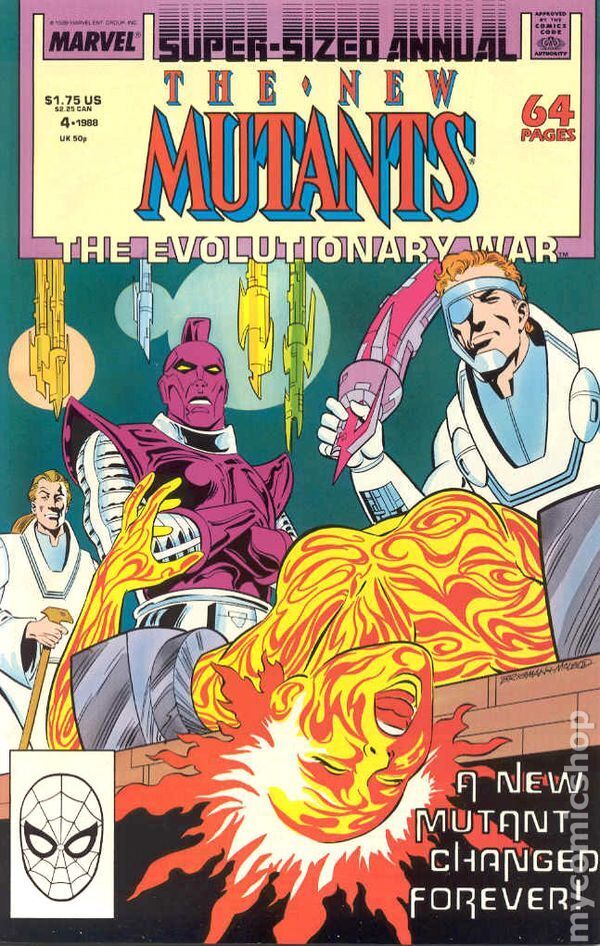 New Mutants Annual #4 FN 1988 Stock Image