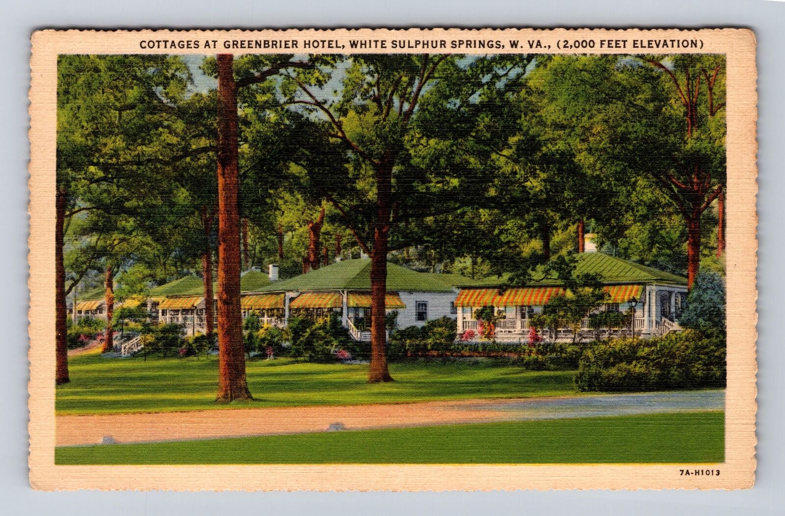 White Sulphur Springs WV-West Virginia, Greenbrier Hotel Vintage c1947 Postcard