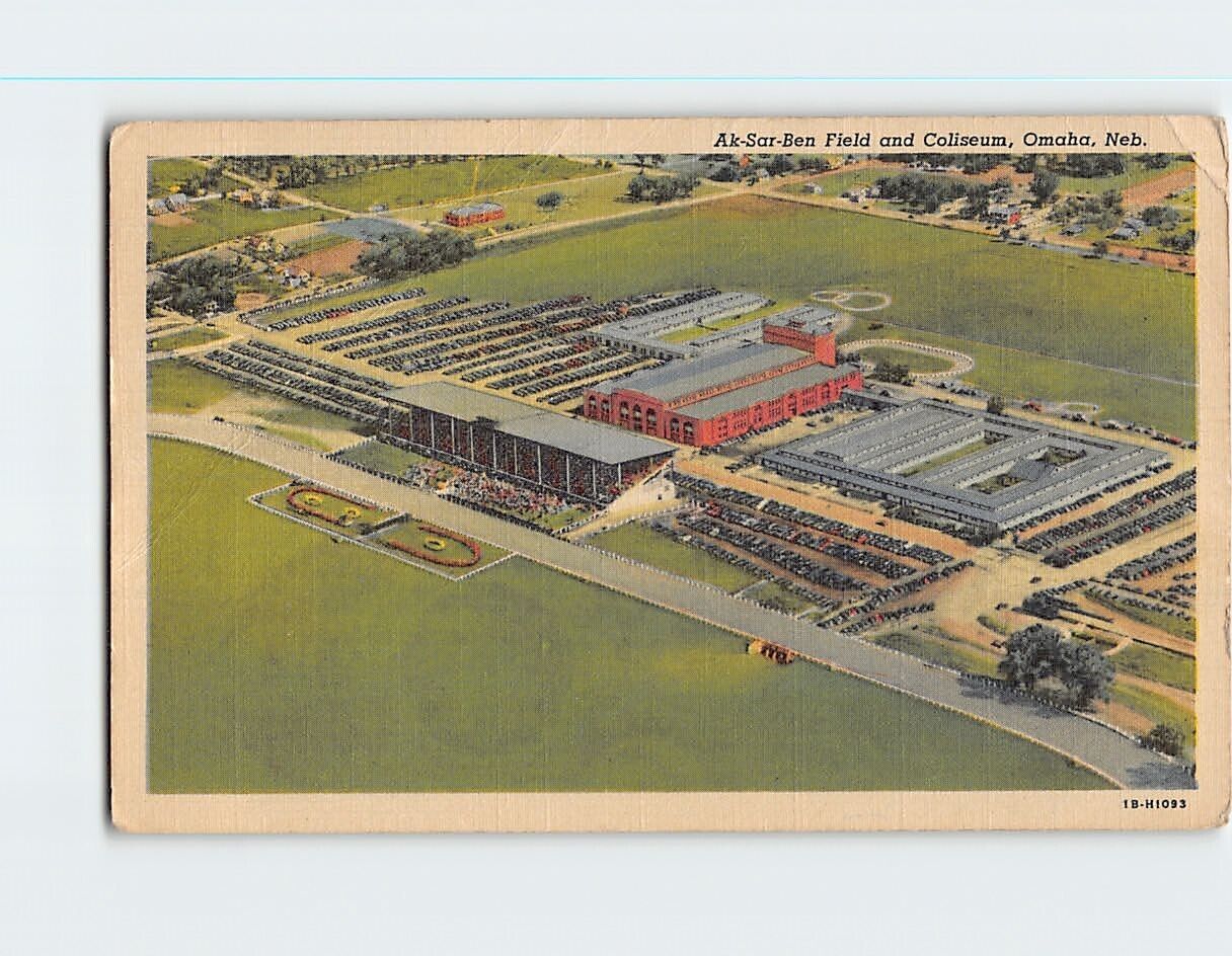 Postcard Ak-Sar-Ben Field and Coliseum Omaha Nebraska USA