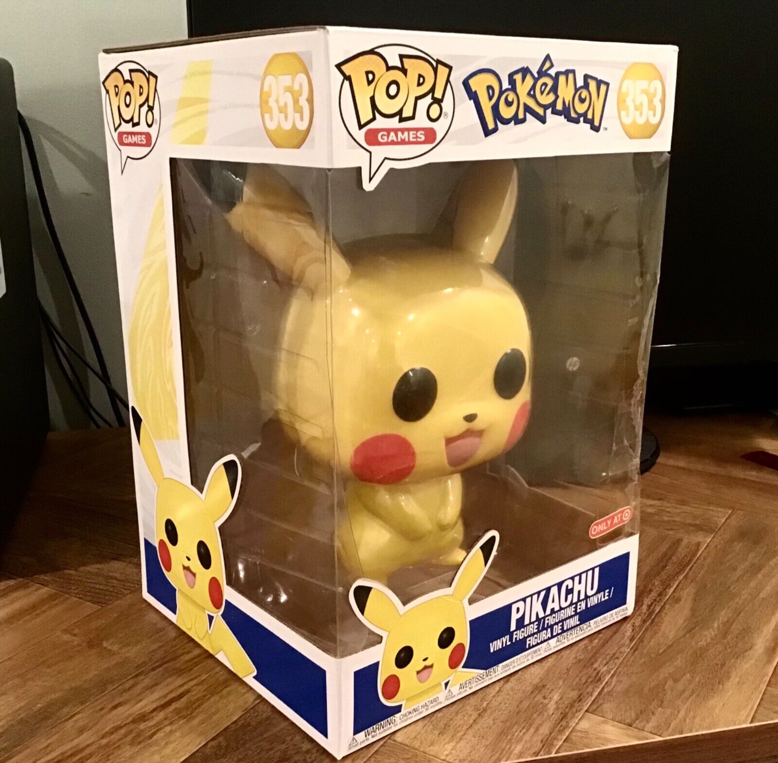 Funky Pop Pokémon Pikachu 10” Vinyl Figure #353 Target Exclusive, Retired
