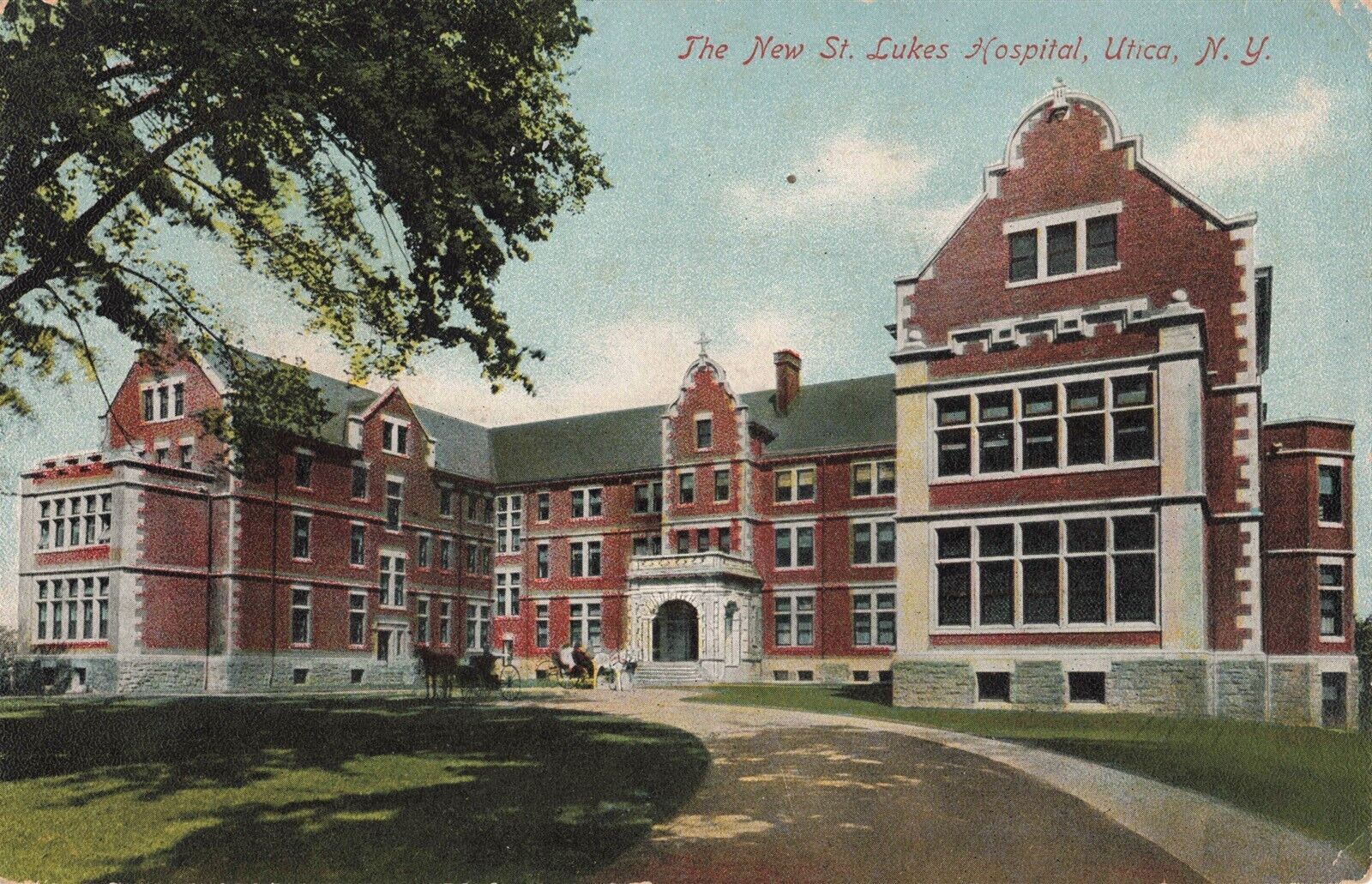 The New St Lukes Hospital Utica NY New York c1913 Postcard E133