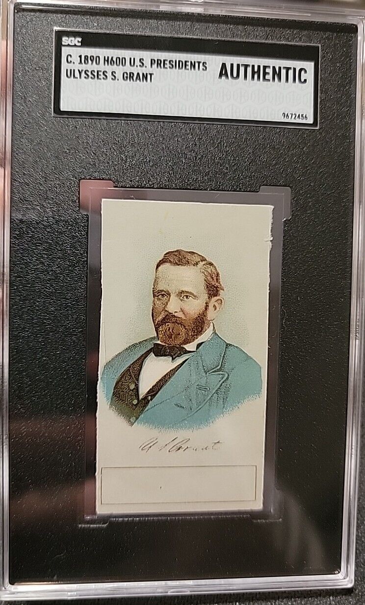 1890 H600 Ulysses S Grant SGC A Vintage Non Sports Card Blank Back