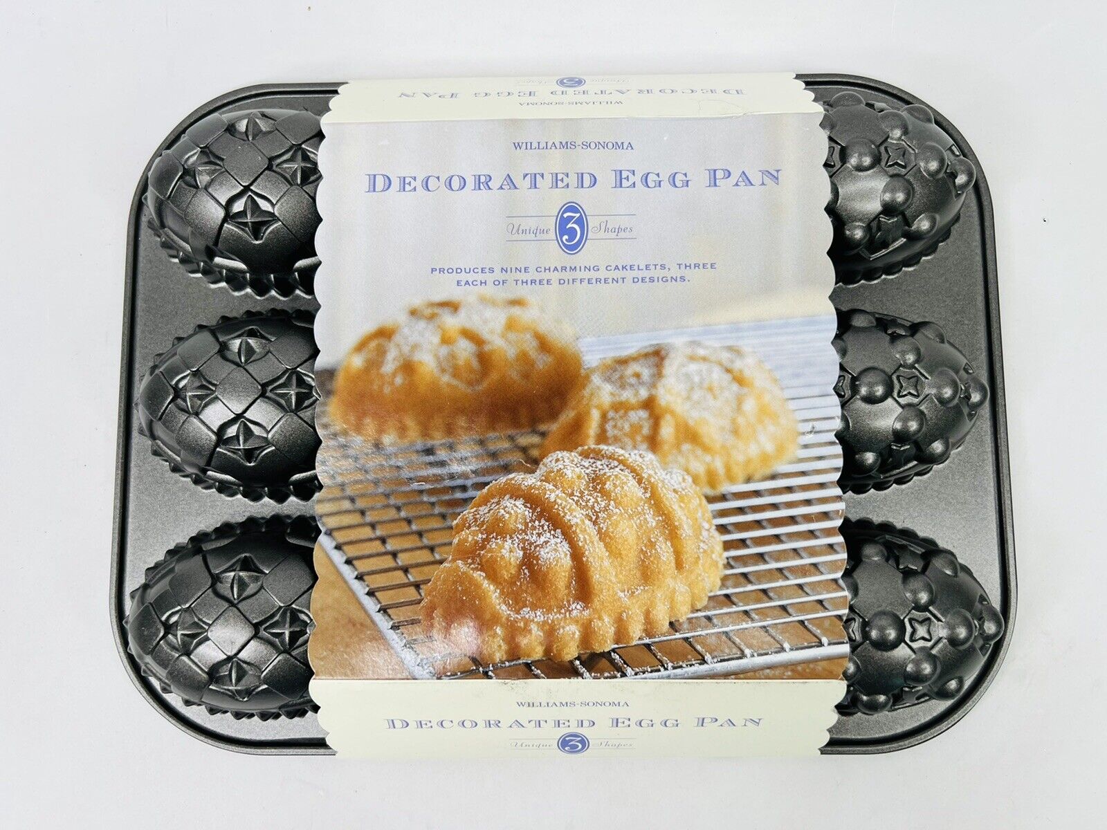 Williams Sonoma Nordic Ware Decorated Egg Baking Pan - New