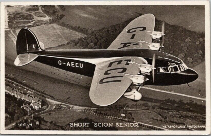 Vintage UK England RPPC Photo Aviation Postcard \