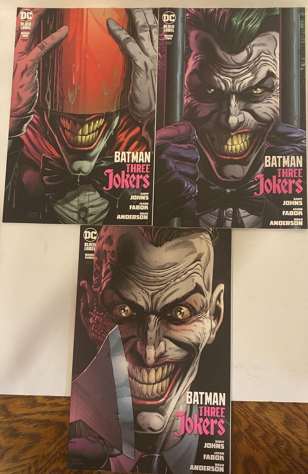 DC Batman Three Jokers Books #1-3 Complete Set Full Run NM Joker Variants 🔥