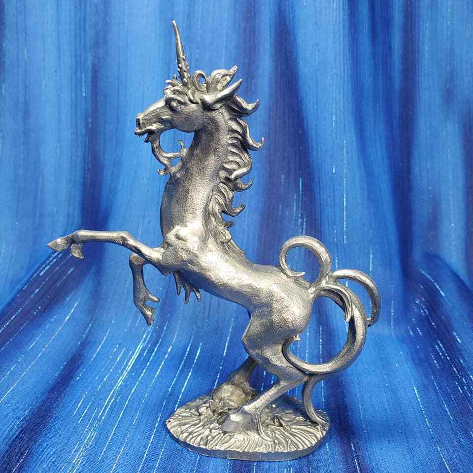 Prancing Unicorn Pewter Figurine US Made James Lane Casey